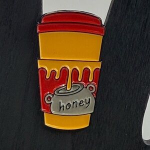 Winnie The Pooh Inspired Red and Yellow Honey Enamel Pin